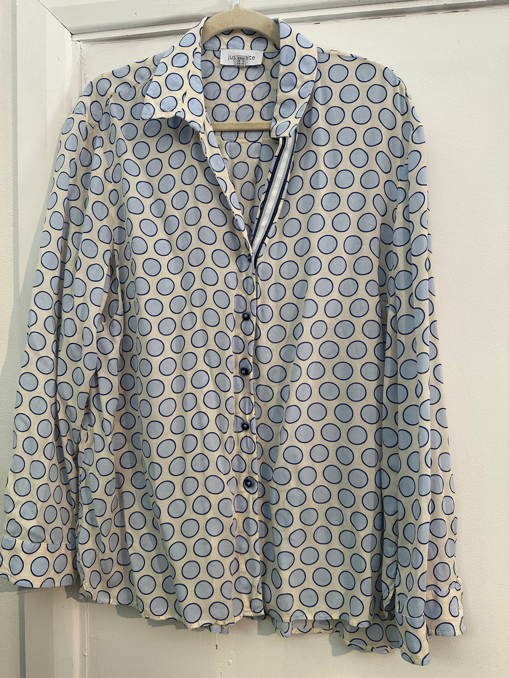 Just White Spotted Blouse