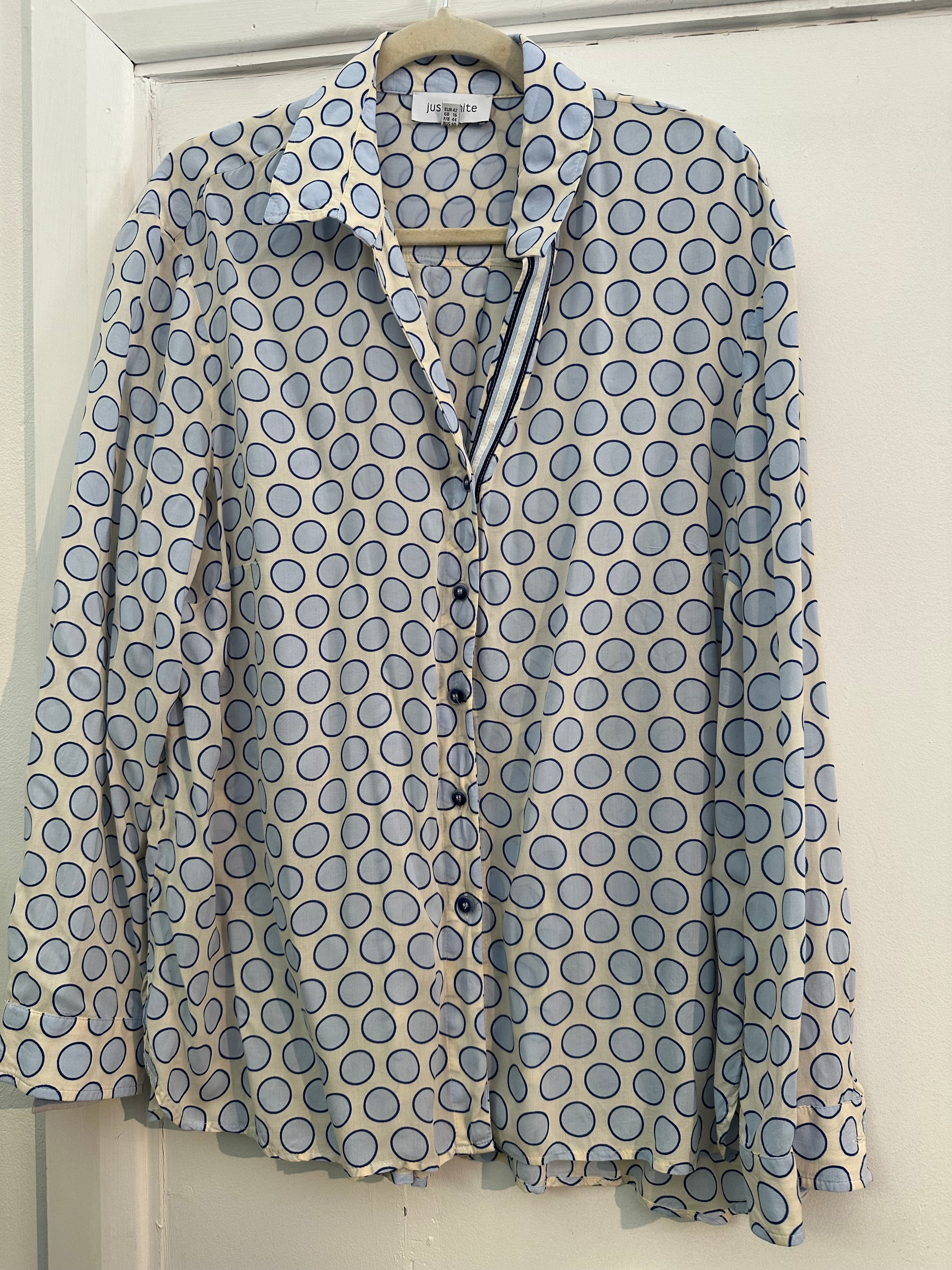 Just White Spotted Blouse