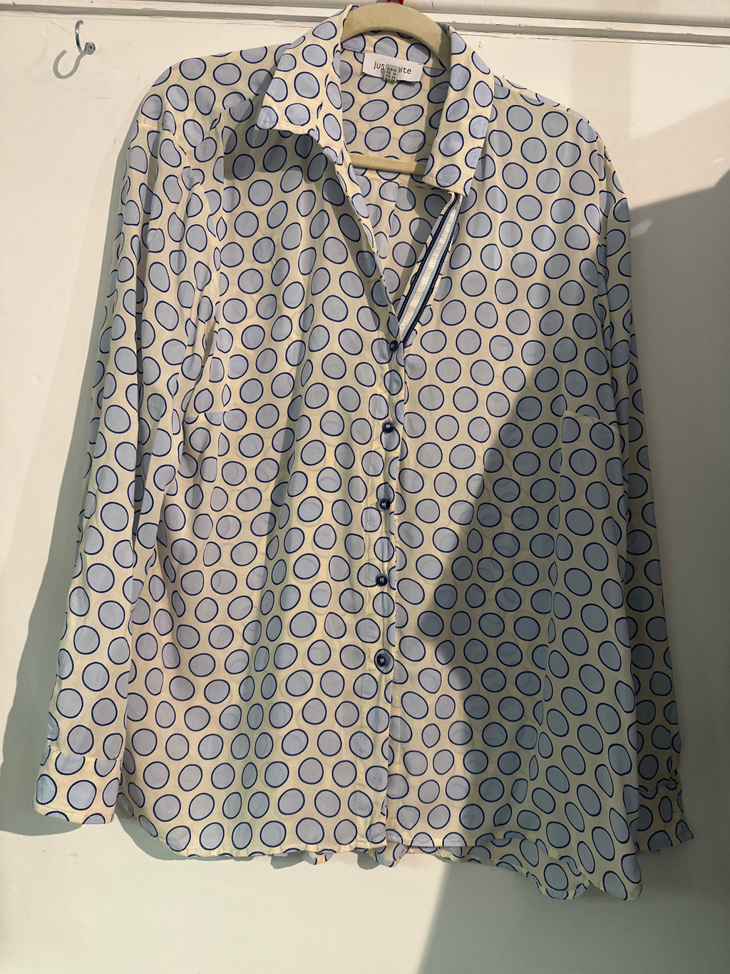 Just White Spotted Shirt