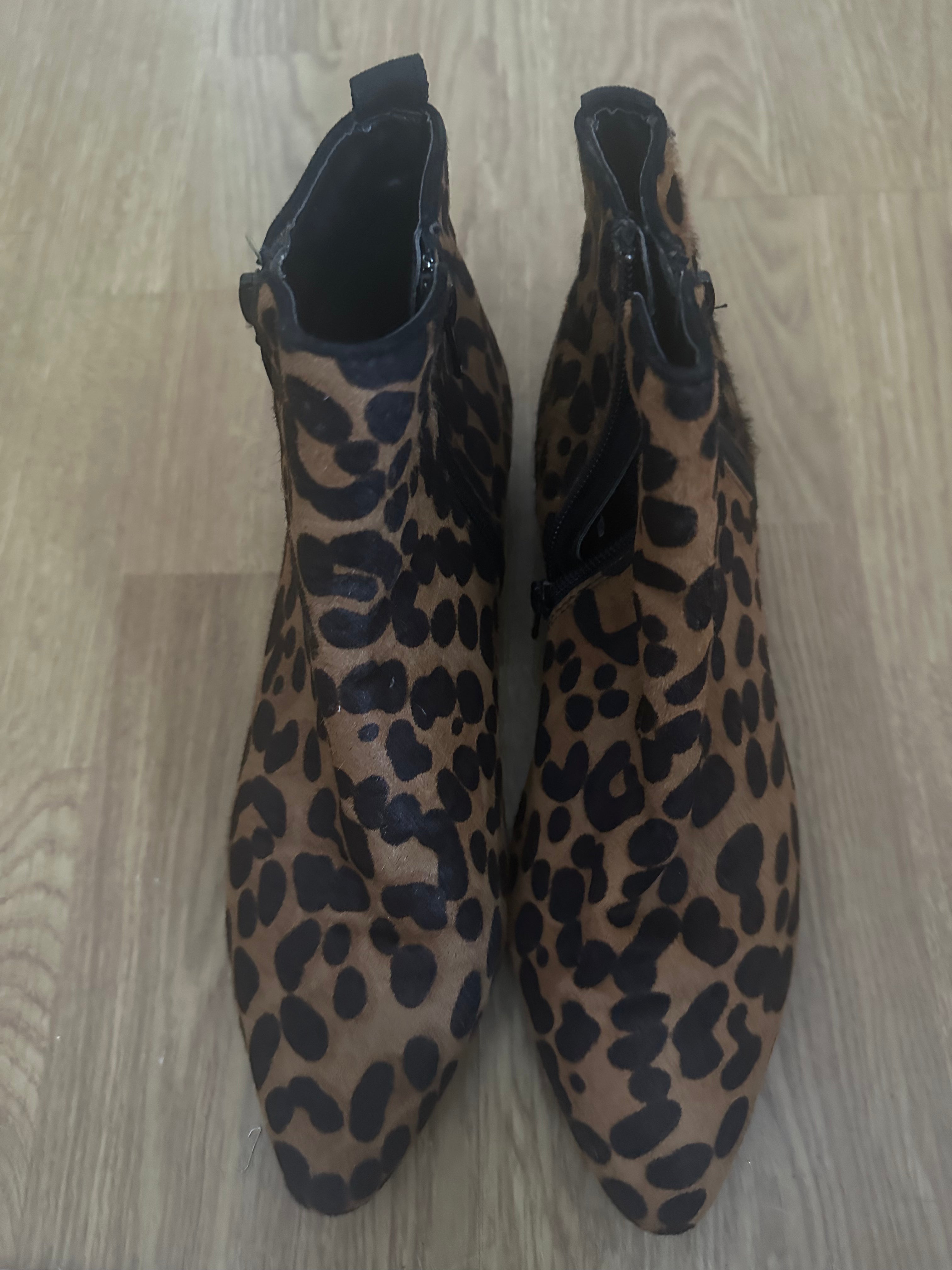 Next Leopard Print Ankle Boots